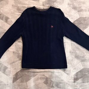 Ralph Lauren Chaps Blue and Gray Sweater